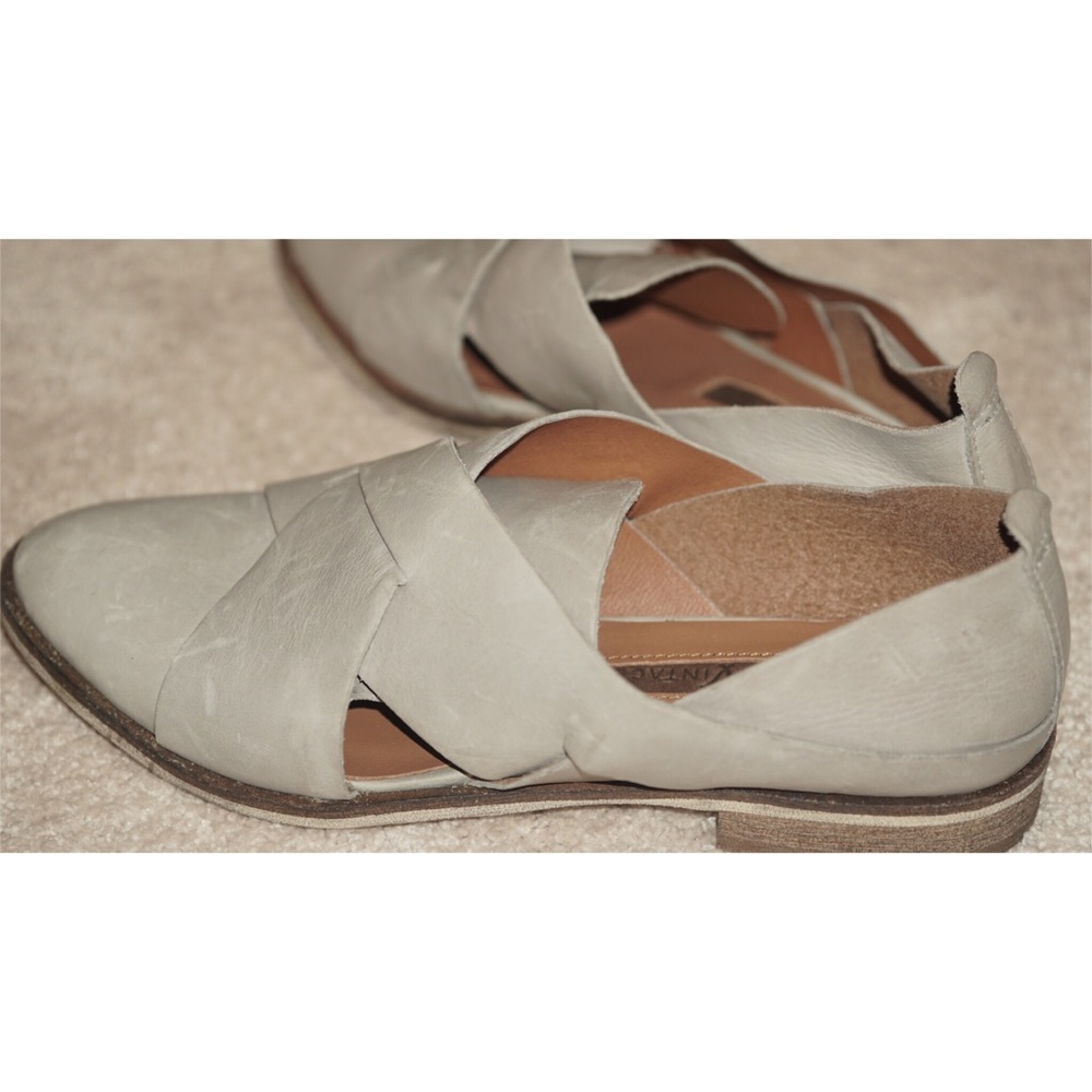 Light Gray Leather Loafers
